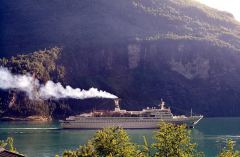 Boot bij Geiranger