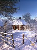 Boerderij in sneeuw (omgeving Dalfsen, Overijssel, 1987)